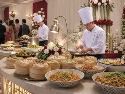 Asian Cuisine wedding service visual