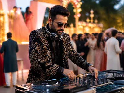Celebrity DJ wedding service visual