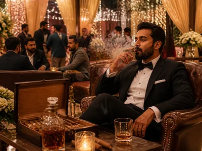 Cigar Lounge wedding service visual