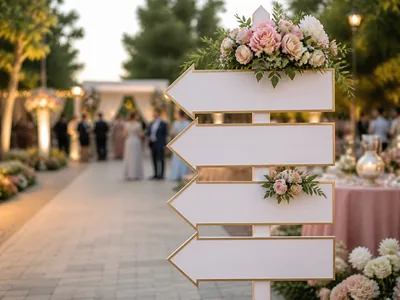 Direction Boards wedding service visual