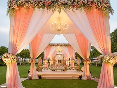 Draping wedding service visual