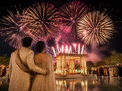 Luxury Fireworks wedding service visual
