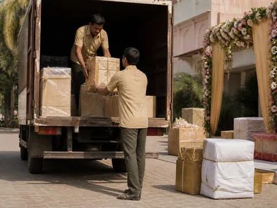 Material Transportation wedding service visual