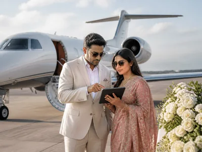 Private Jet Coordination wedding service visual