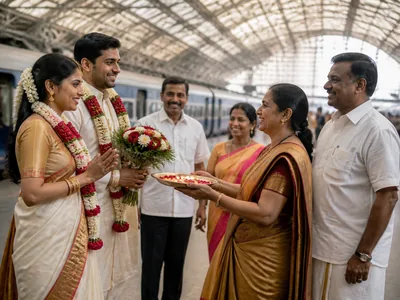 Railway Station Reception wedding service visual