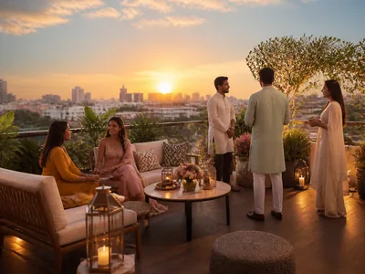 Rooftop Sundowner wedding service visual