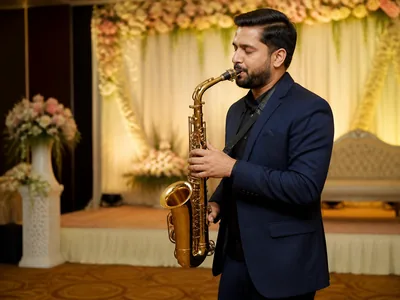 Saxophonist wedding service visual