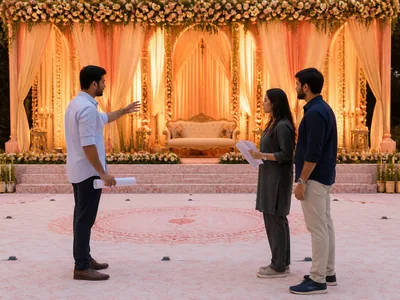 Stage Blocking wedding service visual