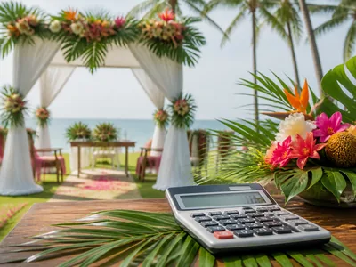 Tropical Theme wedding service visual