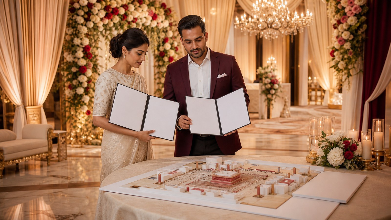 Wedding planning guide and checklist editorial visual in Delhi NCR