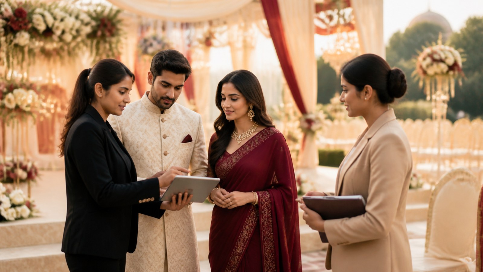 Wedding planning guide and checklist editorial visual in Delhi NCR