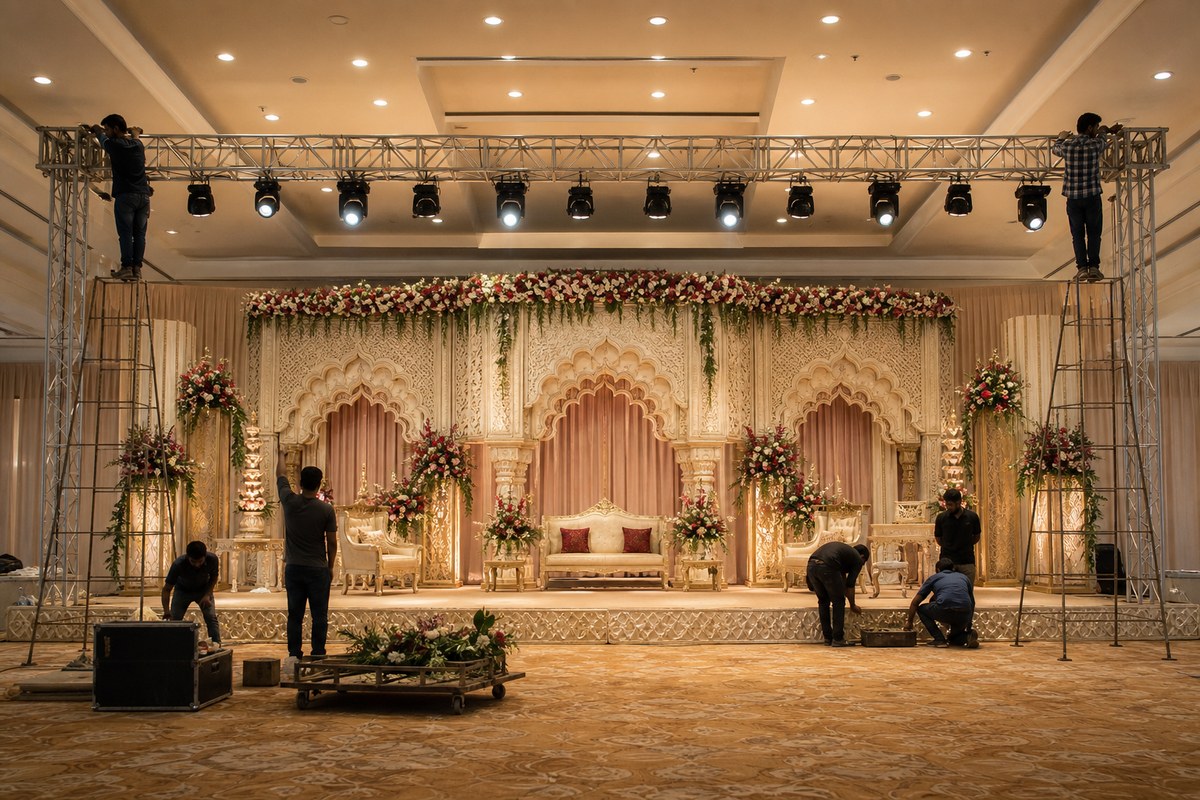Wedding Production — Stage and set production planning visual