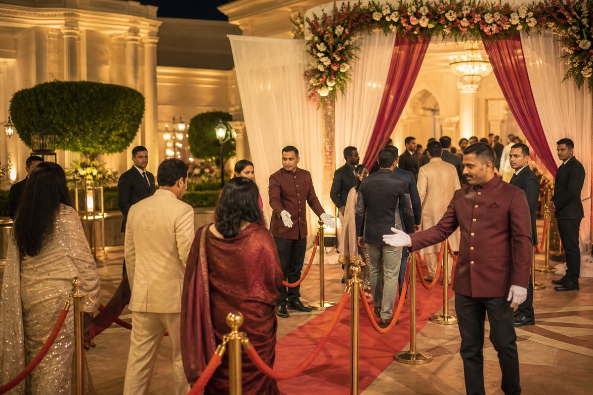 Wedding Security & Safety — crowd and entry management planning visual