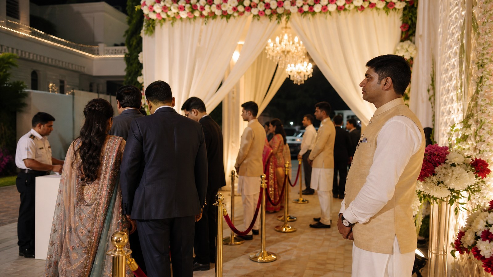 Wedding event safety and guest entry coordination in Delhi NCR